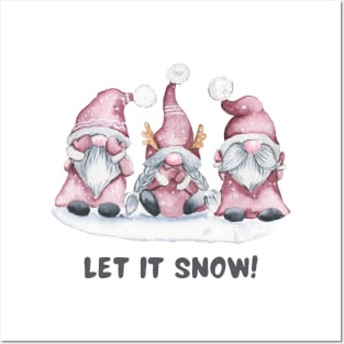 Let It Snow! Gnome Christmas Magic Posters and Art